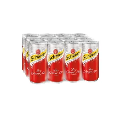 Schweppes Dry Ginger Ale 320ml x 24 Cans - Image 1
