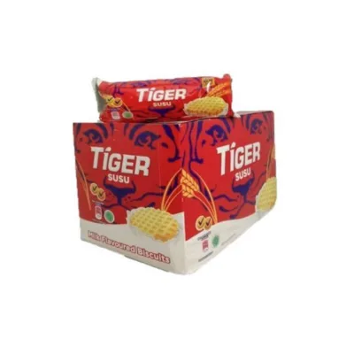 Tiger Susu Plain Sweet Milk Biscuit Small Pack 75g x12s - Image 1